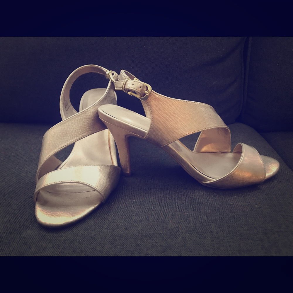 Pink Gold high heels